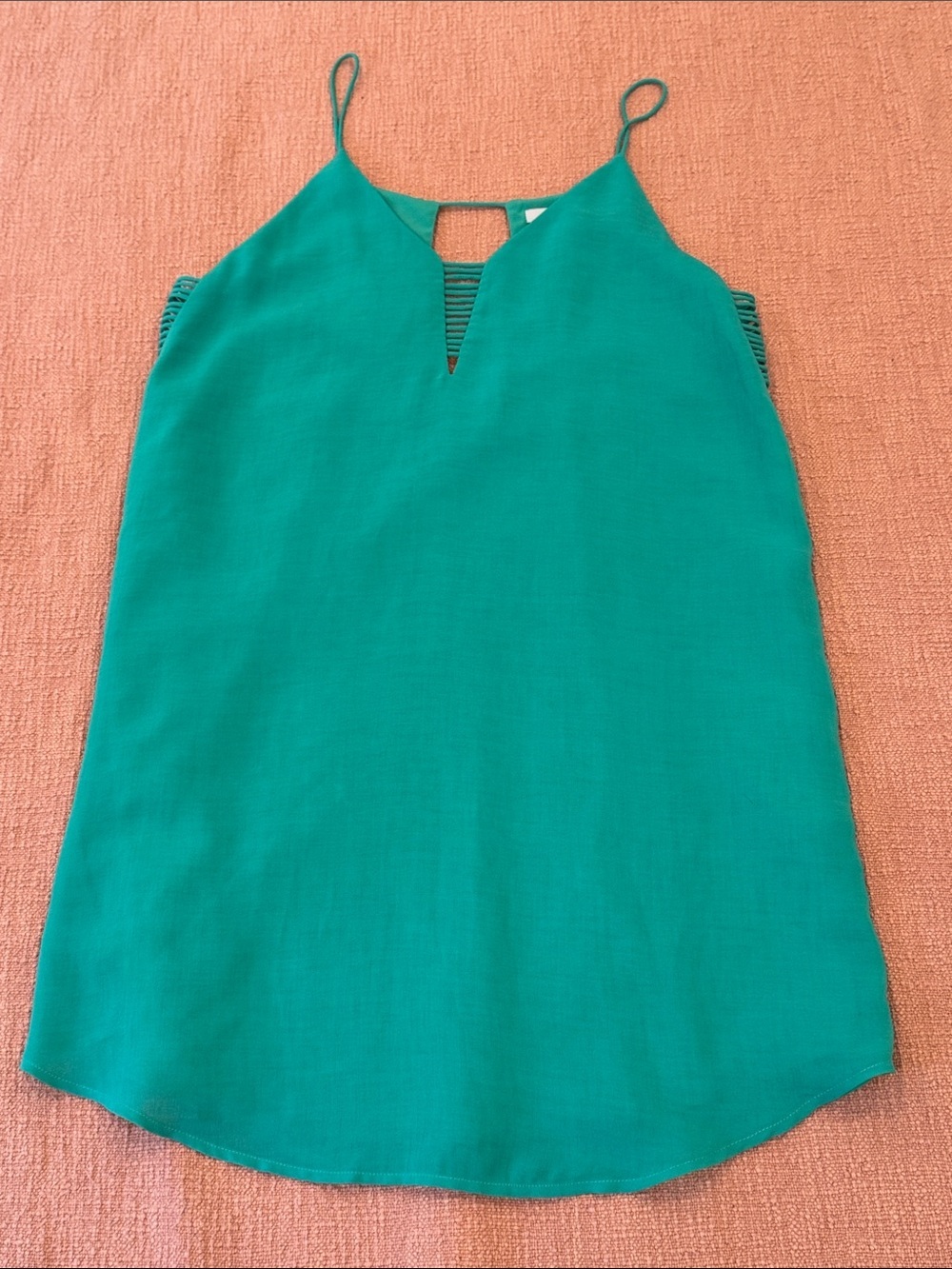 Naked Zebra medium wm’s Teal Green Mini Dress with Strappy sides / front
